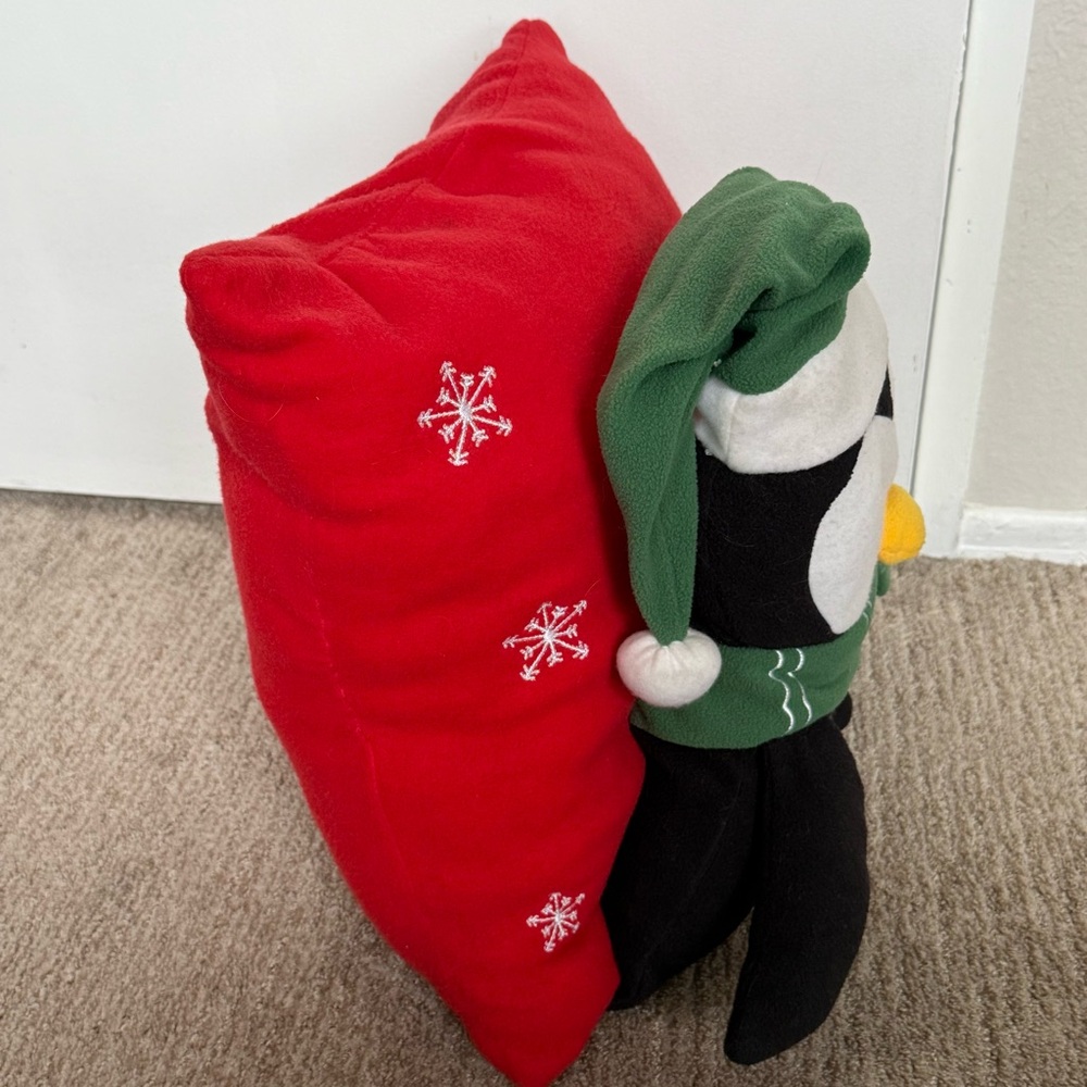Holiday Penguin Decorative Pillow - Picture 4 of 5